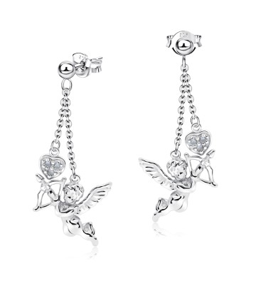 Beautiful Cupid dangling Silver Stud Earring STS-5178